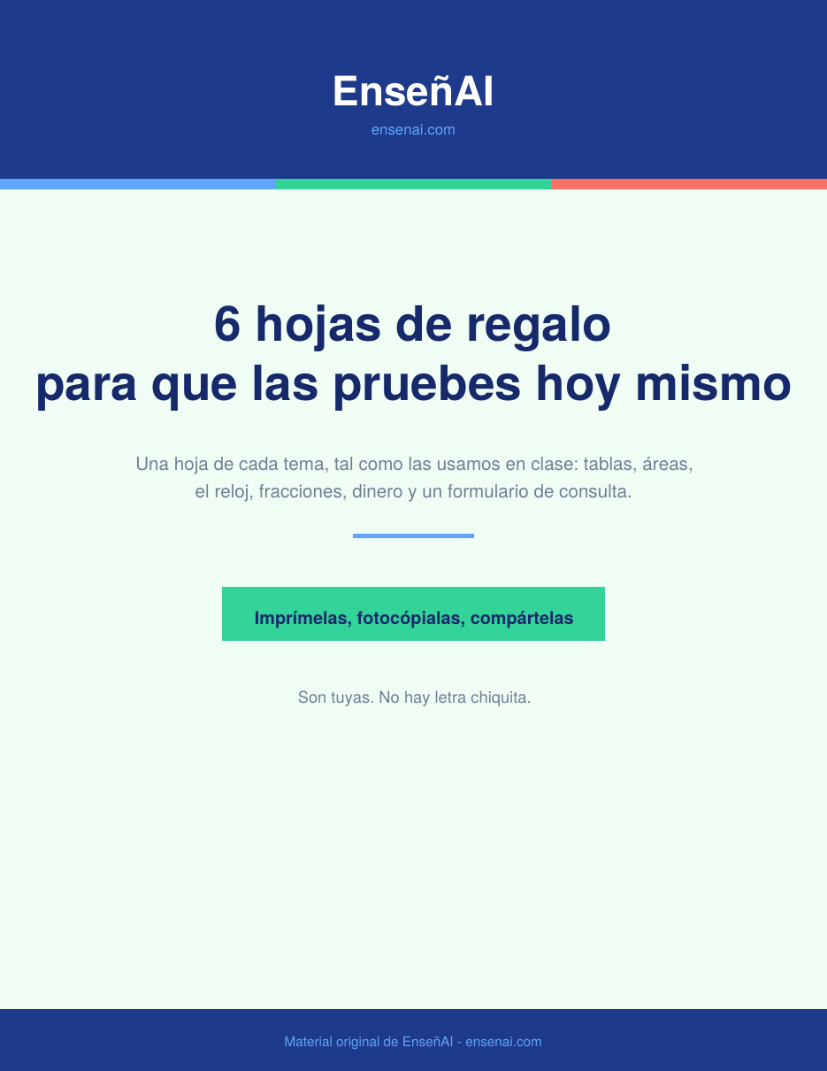 Portada del cuadernillo de seis hojas gratis